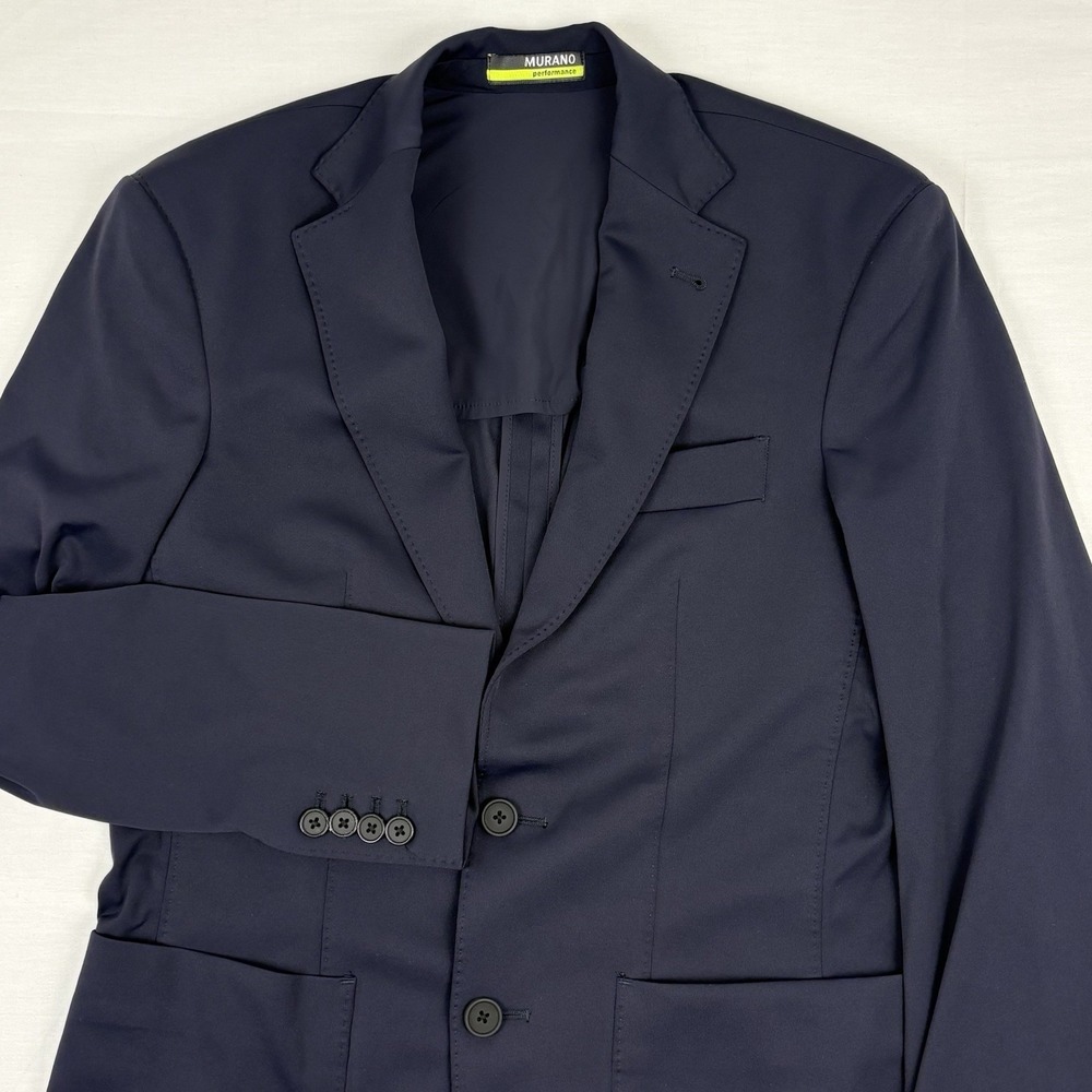 Murano Performance Unstructured Semi-Lined Blazer Sz S Black Patch Pockets EUC